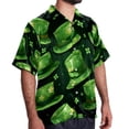 thumbnail image 2 of Saint Patrick's Day Men's Hawaiian Shirt, Button Down Poplin Short Sleeve Casual Summer Beach Printed Unisex Shirts, 2 of 6