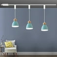 thumbnail image 6 of FSLiving H-Type Track Lights,Adjustable Wire Lamp,Modern Pendant Lighting Fixtures w/ Macaron Aluminum Shade for Kitchen Island,Bulb Not Included - Blue, 6 of 7