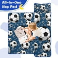 thumbnail image 4 of Blue Soccer Balls Pattern Toddler Nap Mats for Kids Preschool,Sleeping Mat Bag or Kids,Toddler Sleeping Bag,Toddler Nap Mat or Daycare, 4 of 6
