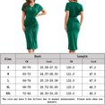 thumbnail image 2 of Vestido Vestido plisado sexy para mujer Vestido midi elegante con cuello en V Vestido de fiesta club (Verde M) Ygjytge Verde T M para Mujer, 2 of 8