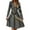 Dark Gray, variant on Xyxonk Dresses for Women 2025 Long Sleeve Fashion Teacher Dress Winter V-Neck Dress Empire Waist Office A-Line Floral Print Dresses Black S