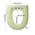 thumbnail image 3 of YgkuHd Toilet Seat Cover, Zipper Model Toilet Seat Household Embroidery Sitting Washer Toilet Seat Cover Cute WasherUniversal Toilet Seat Washable D Shapetoilet Seat Cushion (Green), 3 of 6