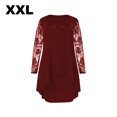 thumbnail image 2 of Vestido de encaje de manga larga Color sólido Transpirable Suelto Casual Ropa de mujer Vacaciones Trabajo Banquetes Verano Aniversario Presenta XXL Inevent AP009588-05, 2 of 7