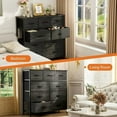 thumbnail image 7 of Dresser, Betcozy Storage Organizer with 9 Drawers for Bedroom, Chest of Drawer with Fabric Bin, Sturdy Metal Frame, Wood Top for Closet, Nursery,Black, 7 of 7