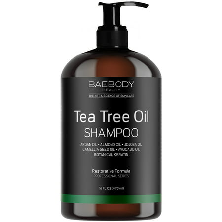 Baebody Tea Tree Oil Shampoo - Helps Fight Dandruff, Dry Hair and Itchy Scalp. For Men and Women. 16 fl (Best Tea Tree Shampoo For Itchy Scalp)