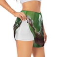 thumbnail image 2 of Haiem Australian White Tree Frog Sitting on Branch Women's 2 in 1 Running Shorts - Lightweight Athletic Workout Gym Yoga Breathable Sports Shorts Liner with Phone Pockets-Medium, 2 of 9