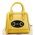 thumbnail image 3 of Pre-Owned Gucci Horsebit 1955 Mini Leather Crossbody Bag Yellow 640716, 3 of 12