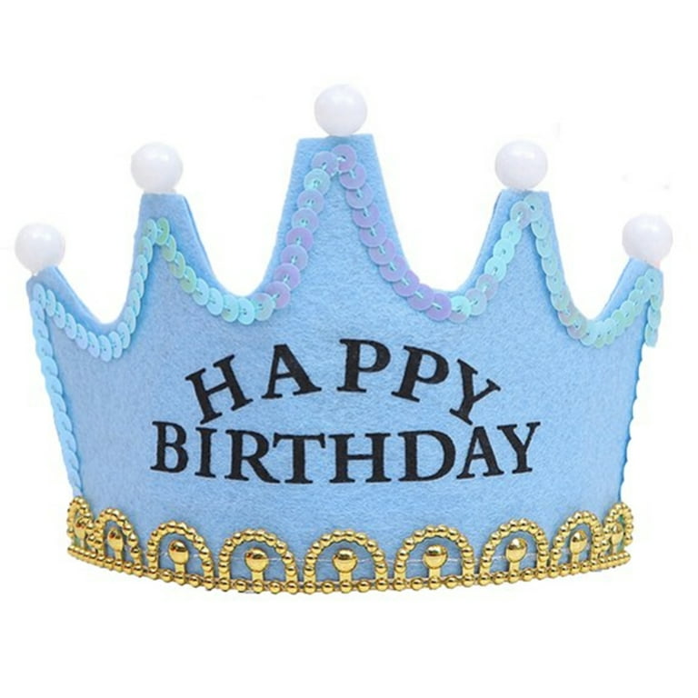 6 Crown Shaped Party Hats - Stesha Party - birthday, birthday boy, birthday  girl