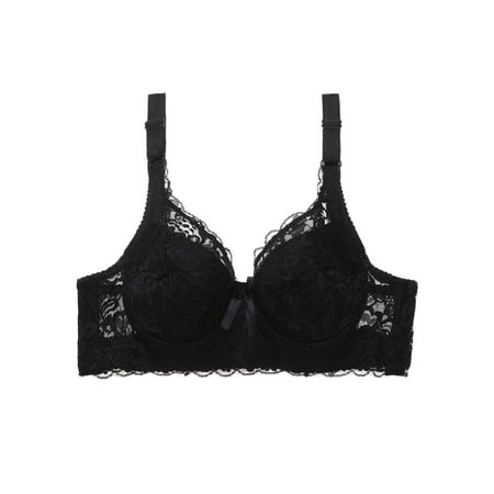

Carevas Women Lace Bra with Underwire Thin Padded Plus Size Bras