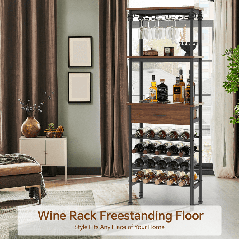 Floor standing metal wine rack new arrivals