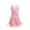 F34-Pink, variant on FYDUU Kids 1920S Flapper Dress for Girls Spaghetti Strap Latin Dance Dress Sleeveless Tassel Sequin Fringe Dresses Performance Clothes 18-24 Months