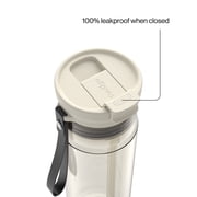 Contigo 28oz DualSip Plastic Water Bottle with Built-In Straw and Drink Opening, Oatmilk Cream/Champagne