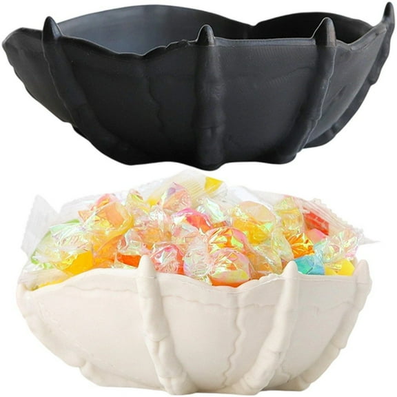 2pcs Halloween Candy Bowls, Skull Decorative Dish, Bowl Party Fruit Bowl, Serving Tray Snack Dish Snack Bowl for Home Party