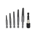 thumbnail image 3 of 6Pcs Stud Screw Extractor Remover Set Broken Damaged Pipes Bolt Easy Out Tool, 3 of 6