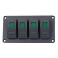 thumbnail image 2 of Rocker Circuit Breaker, Switch Panel, Practical Durable PC Aluminum Yachts  For Vehicles Ships Blue Light,Red Light,Orange Light,Green Light, 2 of 8