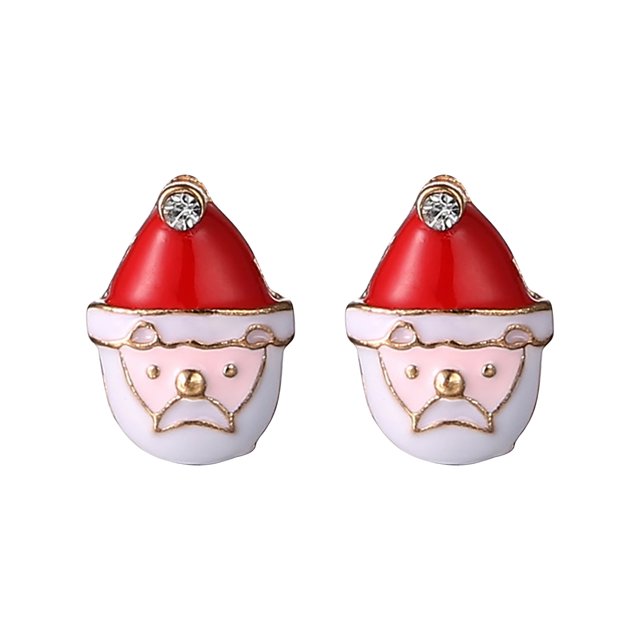 Pendientes de Navidad de dibujos animados de moda para mujer Pendientes de campana de Santa Wmkox8yi sjalhkljlk4509