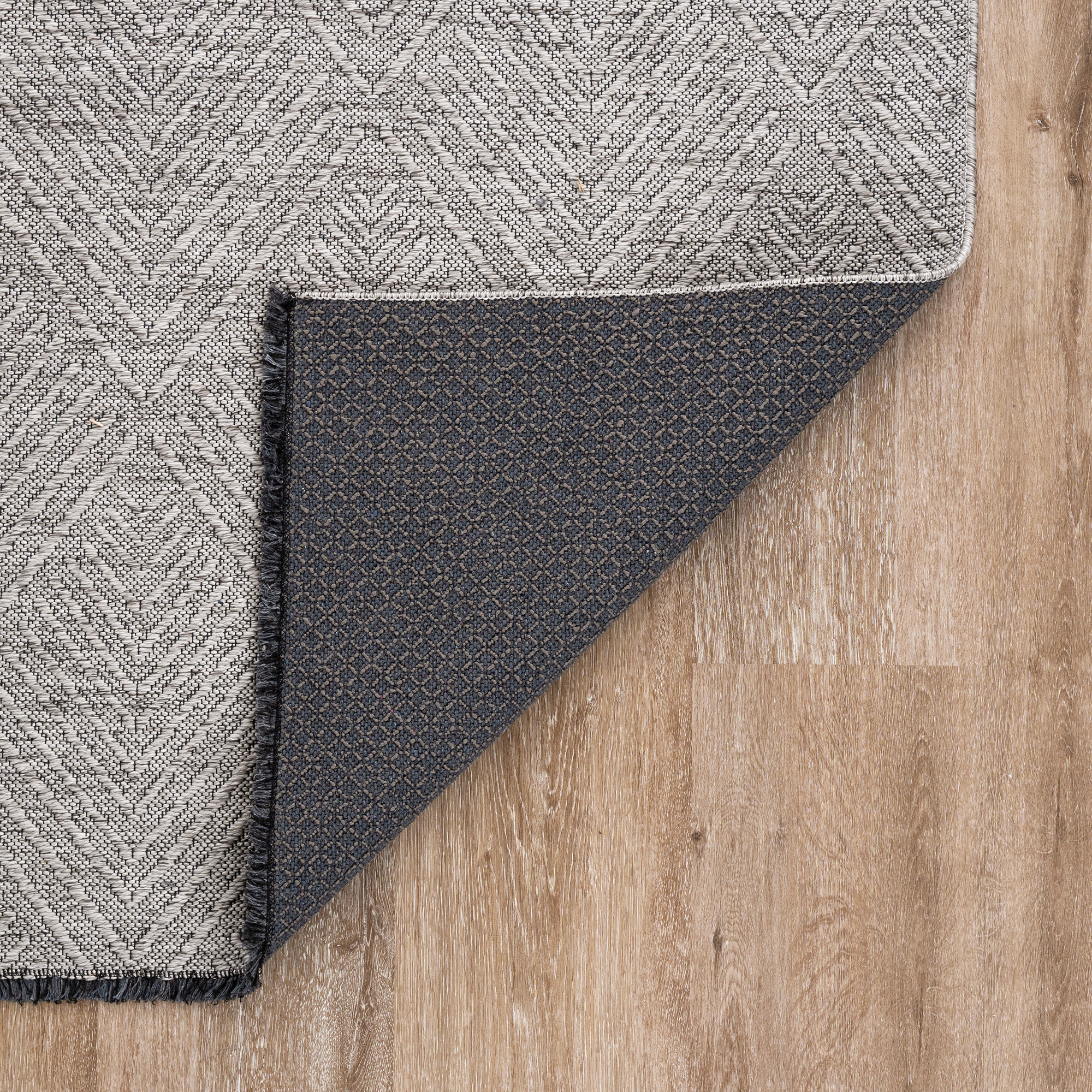 Alma Transitional 8' x 10' Light Gray and Stone Grey, Machine Washable Polyester & Cotton Indoor Area Rug