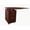 in Mahogany, variant on Mayline Medina Curved Desk Return With Pedestal (Left) in Gray Steel