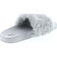 thumbnail image 5 of BETANI Womens FARAH-1 Furry Slide Sandals, Grey, 8.5, 5 of 7