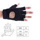 thumbnail image 2 of Negro cuatro tamaños de guantes de muñeca con cinturón de fitness de silicona antideslizante, tela de ropa de alta elasticidad, XL, 2 of 5
