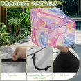 thumbnail image 4 of Renewold Outdoor Chair Covers Waterproof Stackable Patio Chair Protection Anti-UV Weather-Resistant Cat Dog Puppy Footprint Patio Furniture Covers, 29"W x 33"D x 36"H, Paw Marble Print, 4 of 7