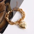 thumbnail image 4 of YYKihy Chunky Pendant Necklaces Gold Punk Puffy Love Thick Chain Choker Necklaces Charm Statement Jewelry For Women Teen Girls, 4 of 5