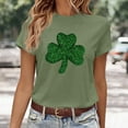 thumbnail image 2 of LUOGENLI T-shirts pour Femme pour Femmes T-Shirt à Col Rond à Manches Courtes pour la Saint-Patrick T-shirts pour Femmes T-Shirt Graphique Saint-Valentin 4TG T-shirts pour Femmes T-shirts Graphiques Pâques Vert Pâle TTTG, 2 of 4