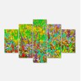 thumbnail image 2 of Colorful Textured Flowerbed - Large Floral Art Canvas Print, 2 of 3
