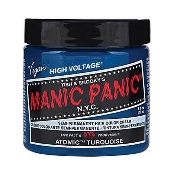 Manic Panic Semi Hair Color Atomic Turquoise 11002 4oz