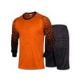 thumbnail image 2 of Venjoe Men's Soccer Goalkeeper Uniform Sponge Pad Goalie Jersey with Shorts Football Training Outfits Orange 3XL, 2 of 4