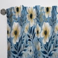 thumbnail image 5 of Designart "Oceanic Blue Floral Refinement II" Floral Room Darkening Curtain Single Panel, 5 of 6