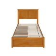 thumbnail image 2 of Felicity  Wood Platform Bed with Panel Footboard & Drawers in Light Toffee, 2 of 5