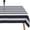 Navy Blue-strips, variant on Red Strips Print Outdoor Tablecloth with Umbrella Hole for Oval Table, Waterproof Strip Patio Table Cloth with Zipper - 60 x 102 inches