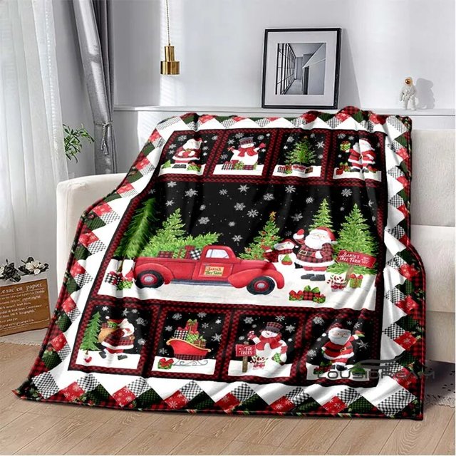 Manta cálida de Navidad para adultos y niños, manta de sofá para decoración de dormitorio y sala de estar, regalo de invierno, Dropship
