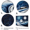 thumbnail image 3 of Designart "Frosty Road Leading into Winter's Embrace IV" Oversized Landscapes Framed Wall Art - Modern Blue Road Entryway Framed Wall Art Print, 3 of 6