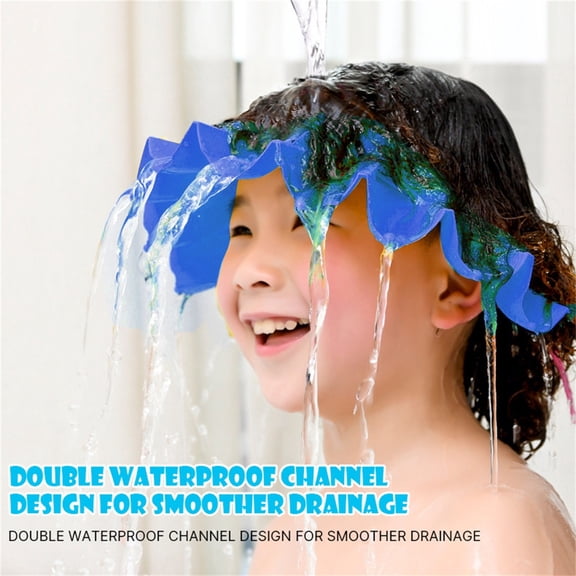 Silicone Cap Bath Cap Adjustable Shower Cap Children(Large)