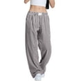 thumbnail image 3 of Womens Striped Gingham Pajama Lounge Boxer Pants Cute Comfy Bottoms with Pockets Fall Y2K Outfits Black S, 3 of 9