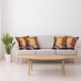 thumbnail image 4 of Ambesonne Autumn Throw Pillow Cover 4 Pack, Forest Trees Leaves, 18", Orange Brown, 4 of 7