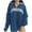 01#Blue, variant on Womens Fleece Without Hood Sweatshirt Teen Girl Sweatshirt Casual Loose Fall Winter Tops Lapel Neck Long Sleeve Lightweight Sweater