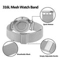 thumbnail image 2 of BISONSTRAP Metal Mesh Watch Band for Women and Men, 316L Stainless Steel Woven Watch Strap, 20mm, Silver, 2 of 2