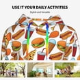 thumbnail image 4 of Honeii Hot Dog Burger Pattern Womens Oversized Hoodies Long Sleeve Sweatshirts Pullover Fall Outfits with Pocket-X-Large, 4 of 7