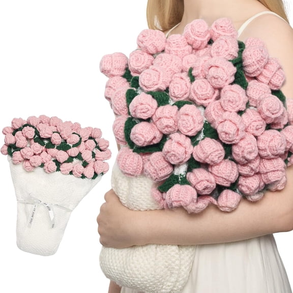 Finished Crochet Rose Bouquet Blanket,Cozy Knitted Bed Throw Blankets for Women,Mom,Sister,Girlfriend,Wife,Gifts for Birthday Wedding Christmas Home Decor