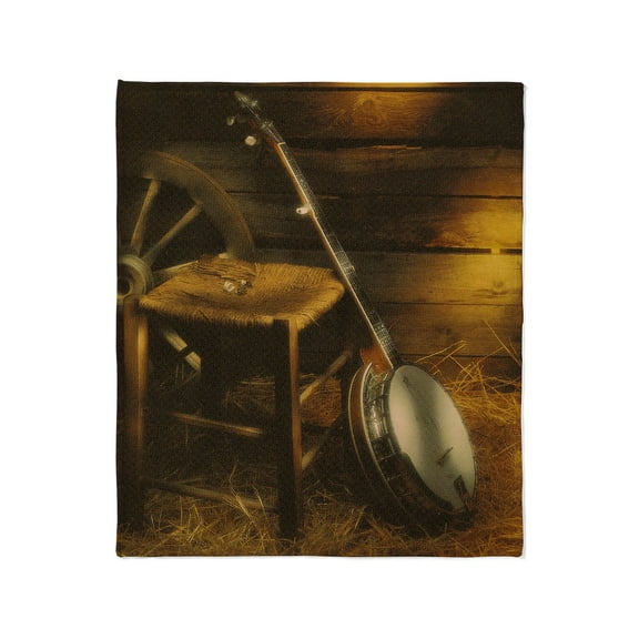 CafePress - Banjo Picture Larger Throw Blanket - Soft Fleece Throw Blanket, 50"x60" for All Ages