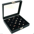 thumbnail image 2 of Glass Top Display Case 36 Slot Ring Insert Liner New, Storage Jewelry Box Holder, 2 of 4