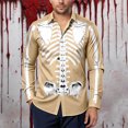 thumbnail image 2 of LIIPEE Halloween Graphic Shirt For Men Long Sleeve Turn Down Collar Button Up Shirts Male Autumn Comfortable Breathable Tops,XXL, 2 of 5