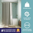 thumbnail image 4 of Rustproof Curved Shower Curtain Rod, No Drill Tension or Permanent Mount Adjustable Curved Shower Rod for Bathroom, Easy Install, Rounded for Extra Room, 50 to 72 Inches, Gold, 4 of 5