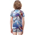 thumbnail image 3 of Mobile Suit Gundam Boys 2-Piece Swimsuit Set, Short Sleeve Rash Guard & Swim Trunks, 3 of 7