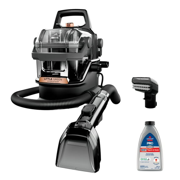 BISSELL Little Green HydroSteam Portable Deep Cleaner, for Carpet , Upholstery, Auto, and Stairs, HydroSteam Technology, 3 Cleaning Modes, Fast Drying, 3532, Black & Copper