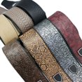thumbnail image 2 of Leather Adjustable Guitar Strap, Snakeskin Design, 2.59in Wide Suitable for Acoustic Guitar, Electric Guitar, 2 of 5