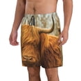 thumbnail image 2 of KLL Yak Men's Casual Summer Beach Shorts Hawaiian Shorts with Pockets-Medium, 2 of 5